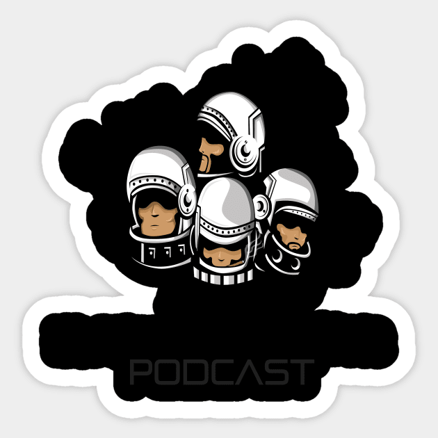 Official Black Astronauts Podcast Logo Sticker by Black Astronauts Podcast Network Store